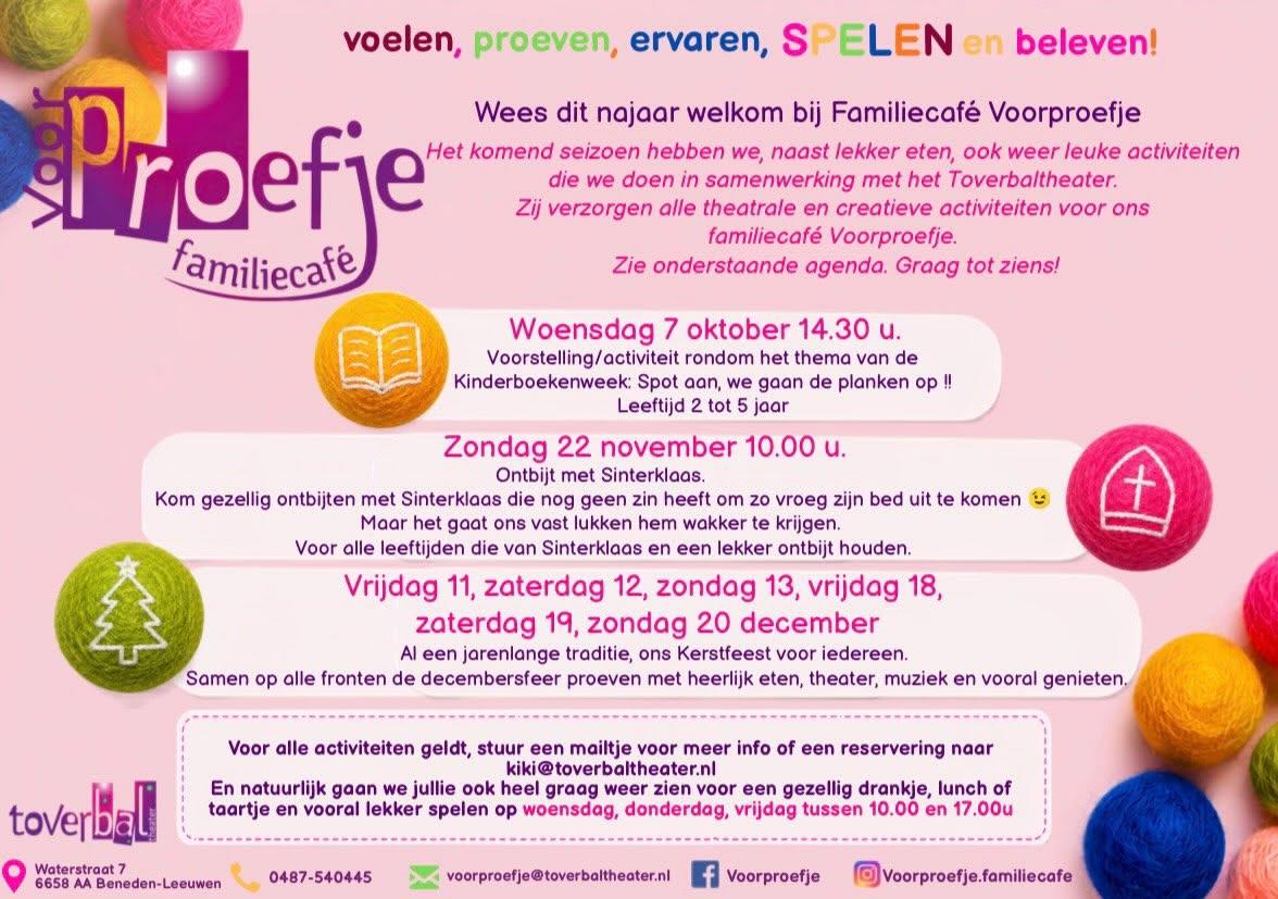 Najaar Toverbaltheater samen met Familiecafé Voorproefje